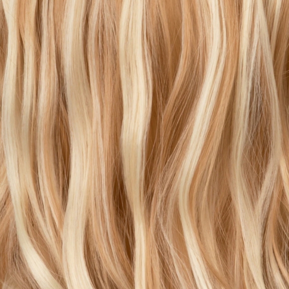 💛 Hiara Extensions Invisible Seamless Blend Halo Wavy Blonde Highlights Wig - Picture 5 of 10